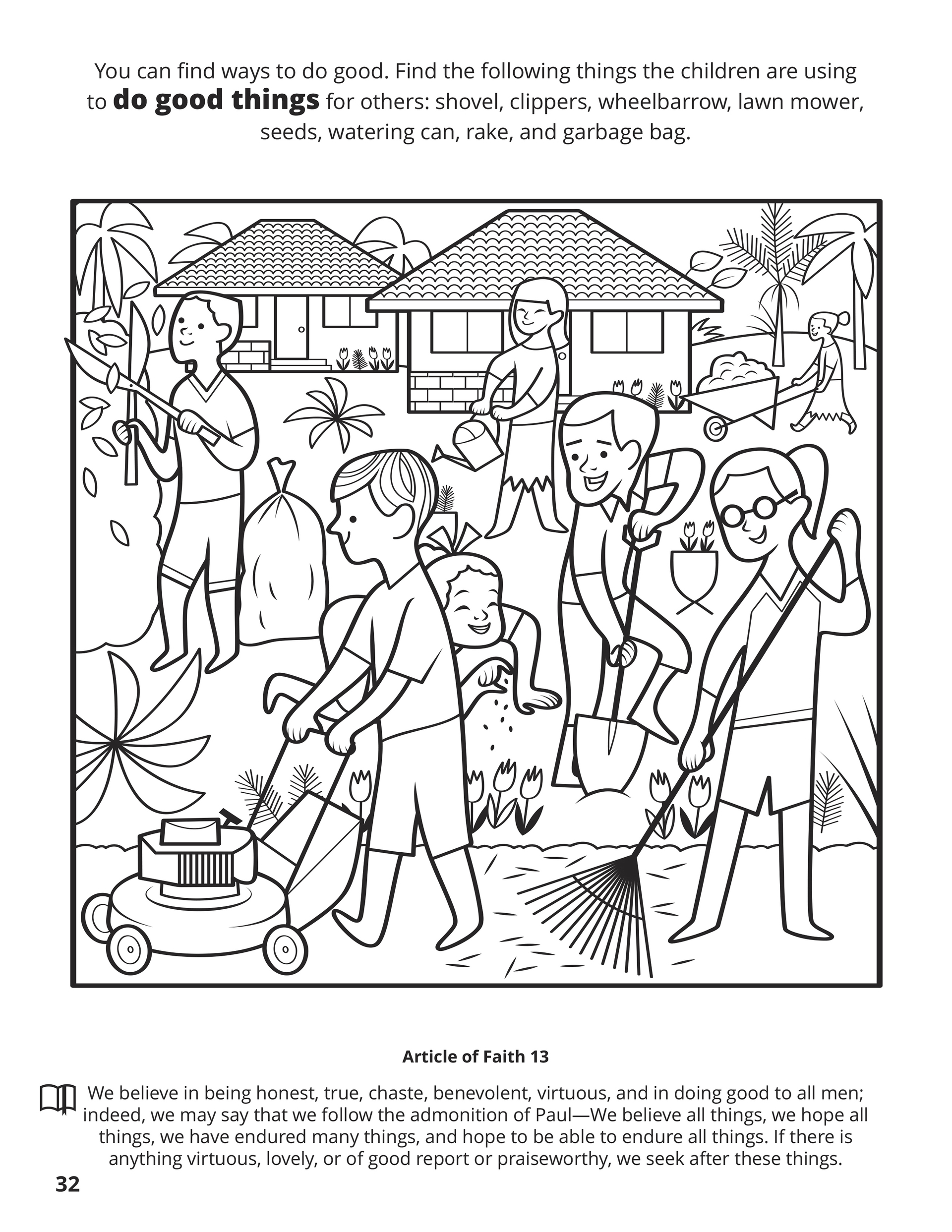 coloring pages helping others