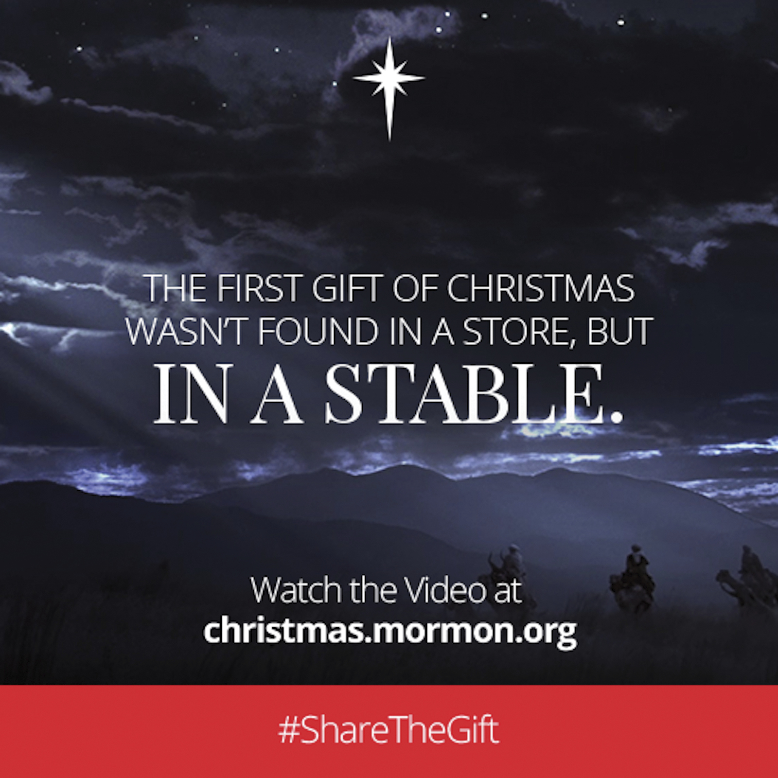 The first gift of Christmas wasn’t found in a store, but in a stable. Watch the video at christmas.mormon.org. #ShareTheGift
