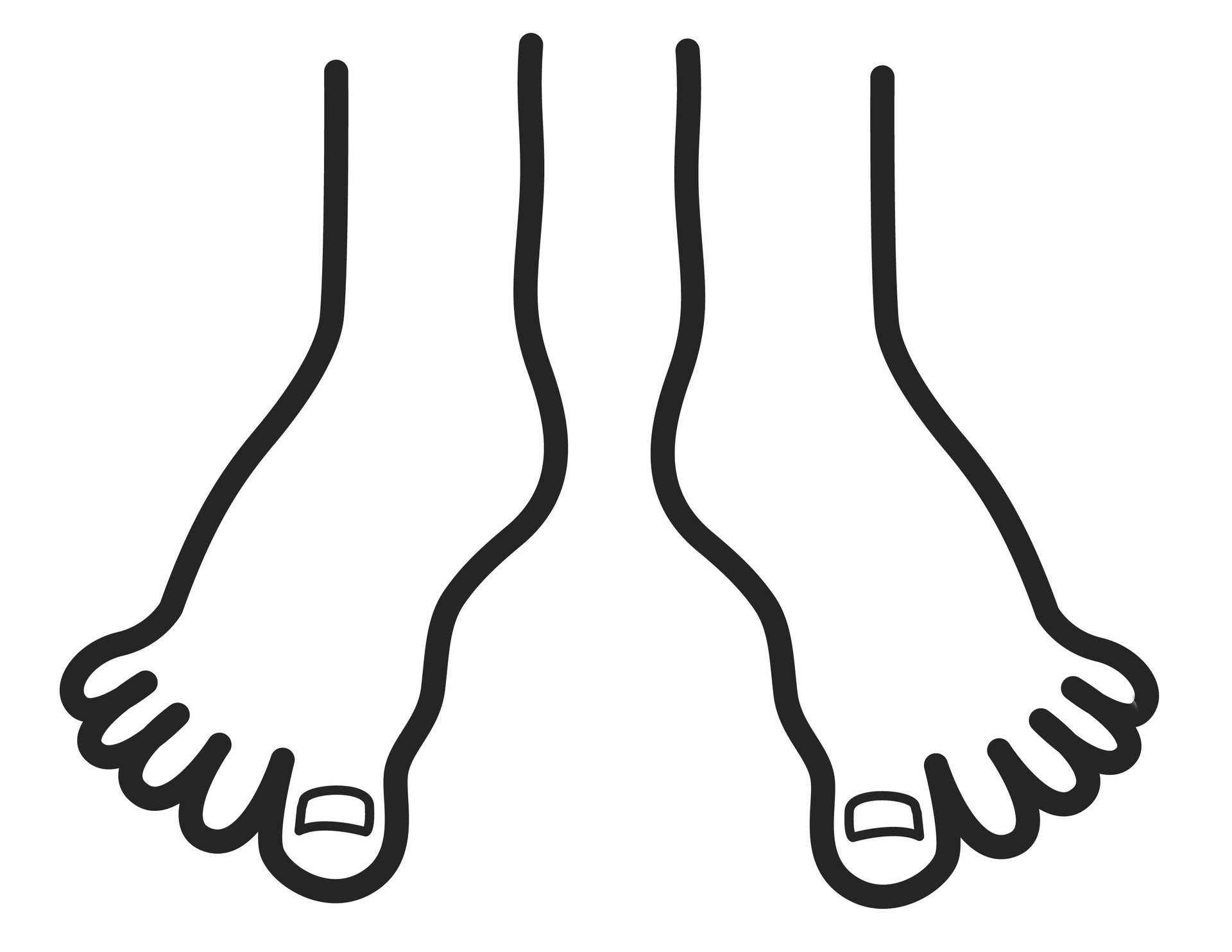 Outline Of Foot Clipart