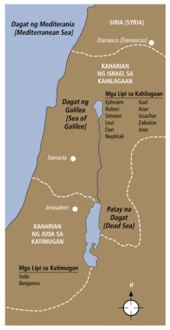 mapa ng Israel at ng Juda