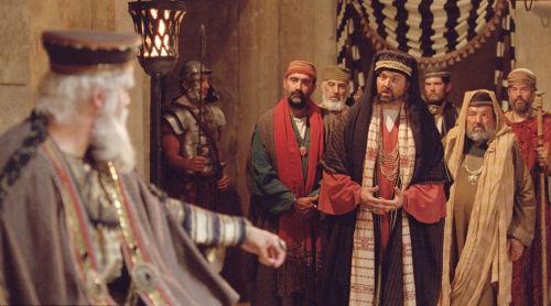 Matthew 2:3–6, Herod is told of the prophecies surrounding Christ