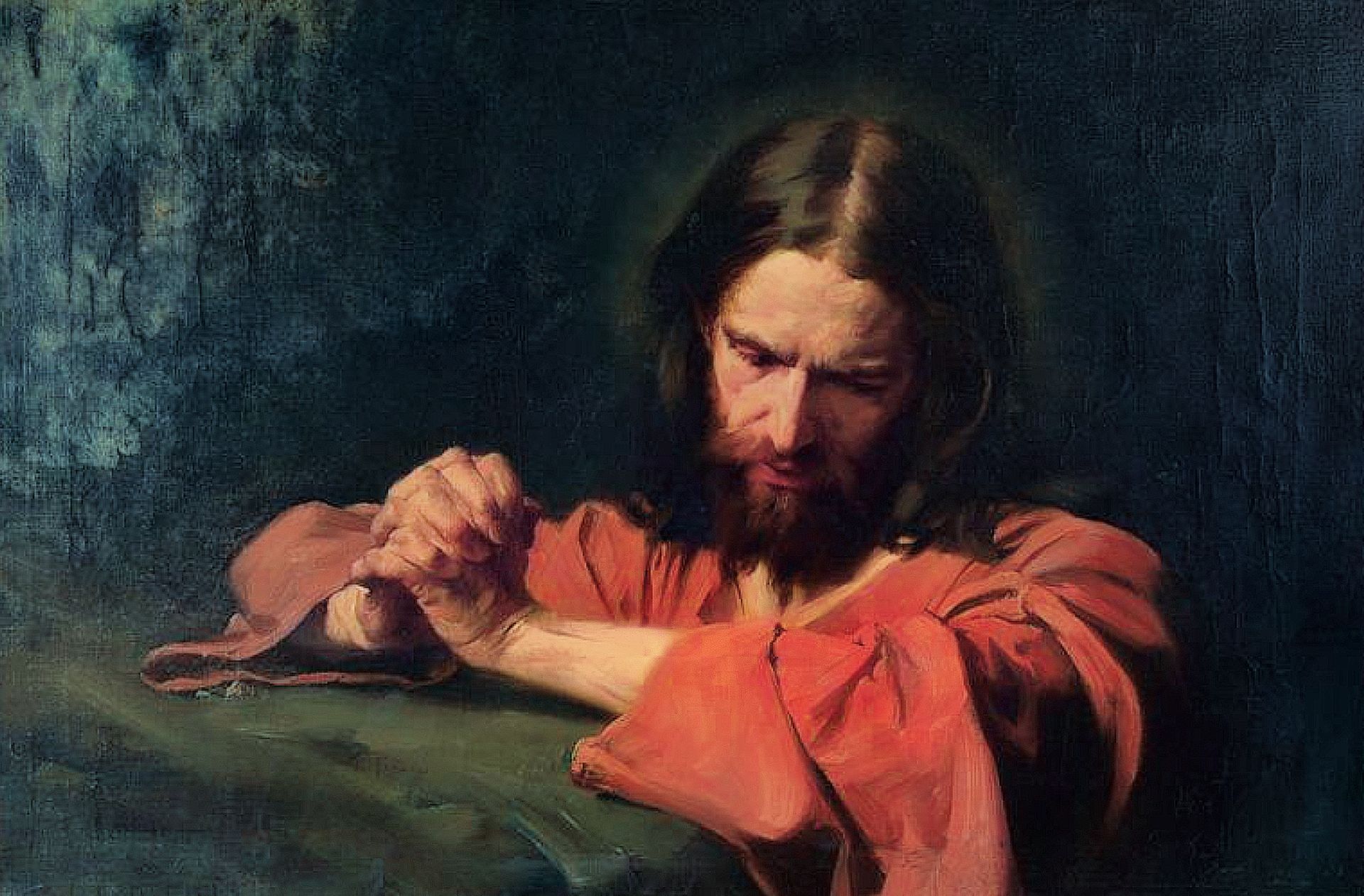 painting jesus praying garden gethsemane